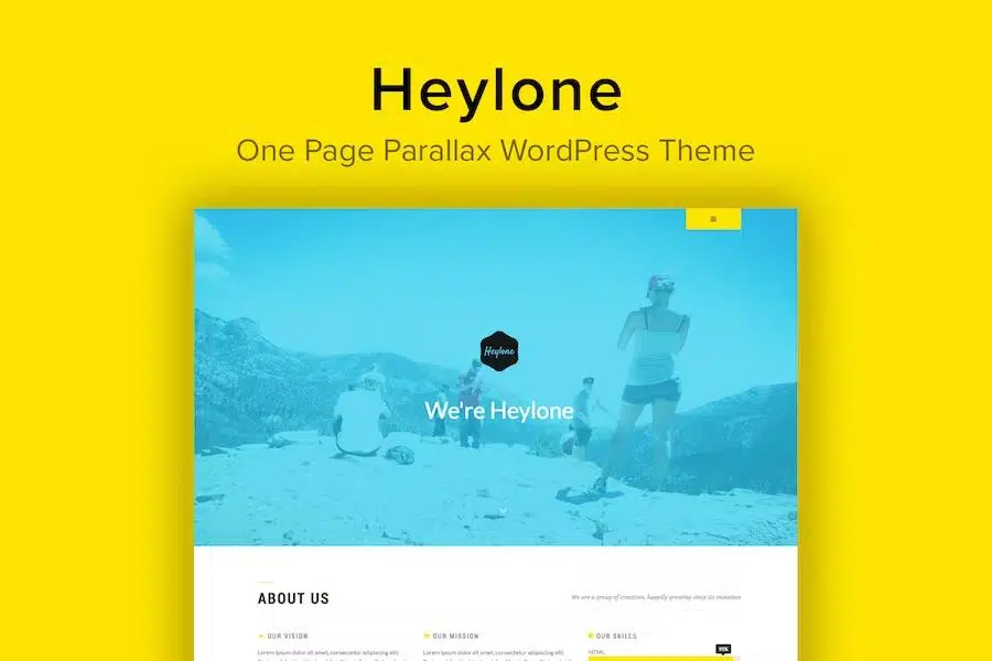 Heylone – One Page Parallax WordPress Theme