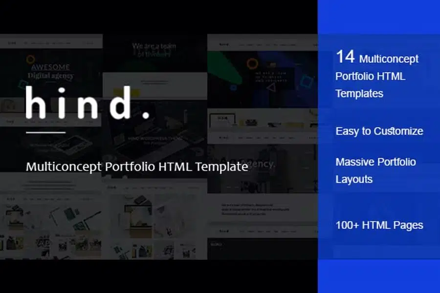 Hind – Multi-Concept Portfolio HTML Template