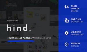 Hind – Multi-Concept Portfolio & Photography WordPress Theme
