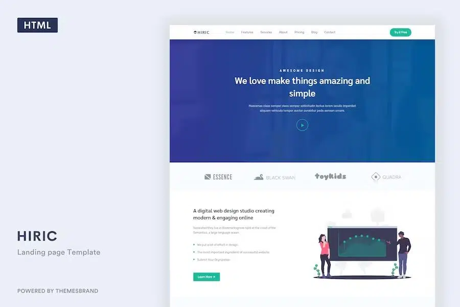 Hiric – Bootstrap 5 Landing Page Template