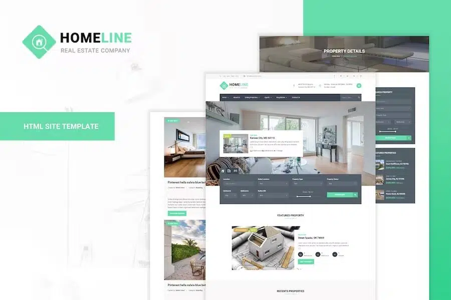 Homeline – Modern Unique Real Estate Template