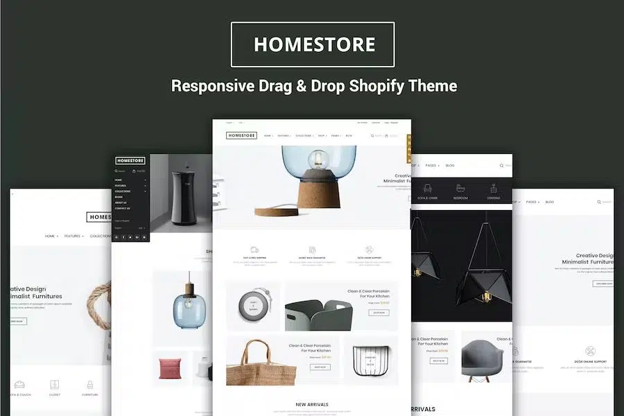 HomeStore – Modern, Minimal & Multipurpose Shopify Theme with Sections