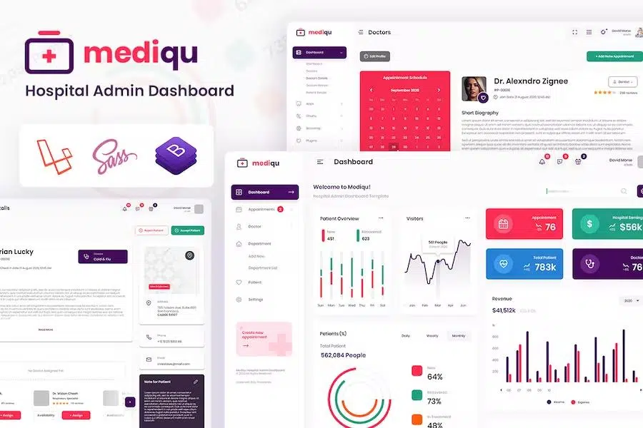 Hospital Laravel Admin Dashboard & Bootstrap Template