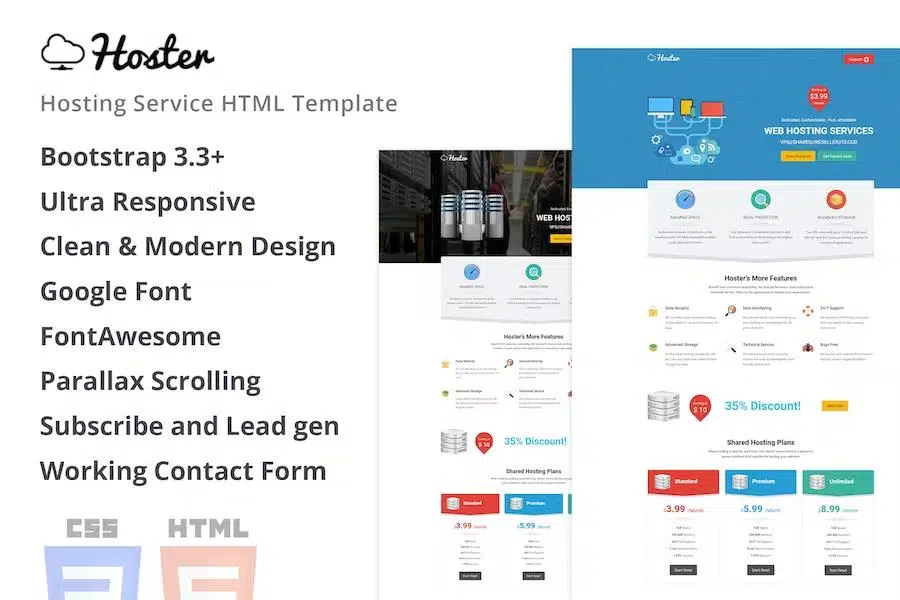 Hoster – Hosting Service HTML Template