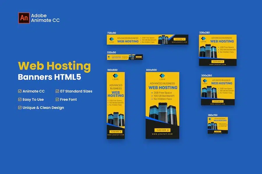 Hosting Website Banners HTML5 – Animate CC