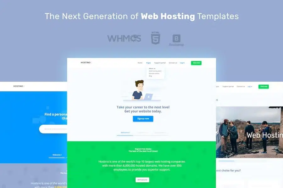 Hostino WHMCS Web Hosting Template