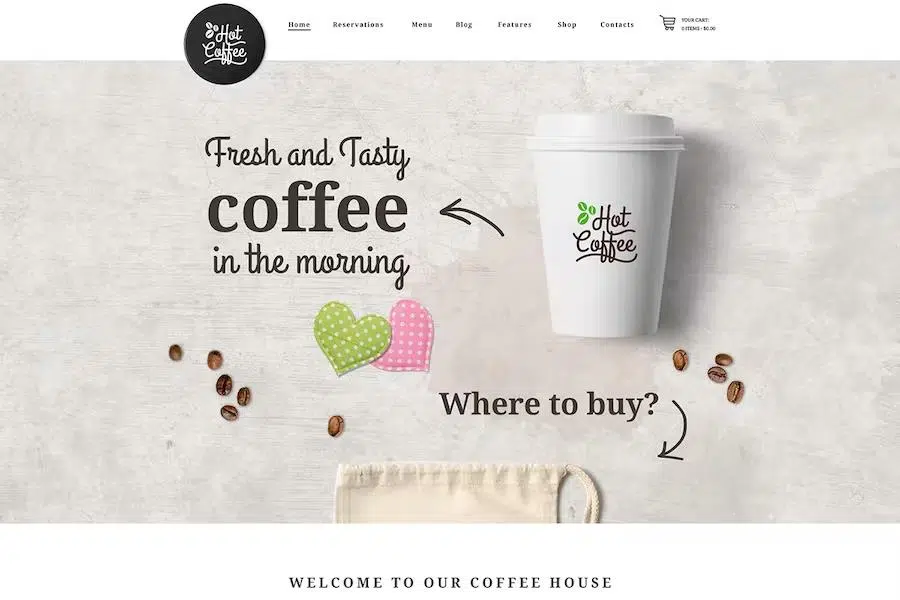 Hot Coffee – Cafe & Restaurant HTML Template