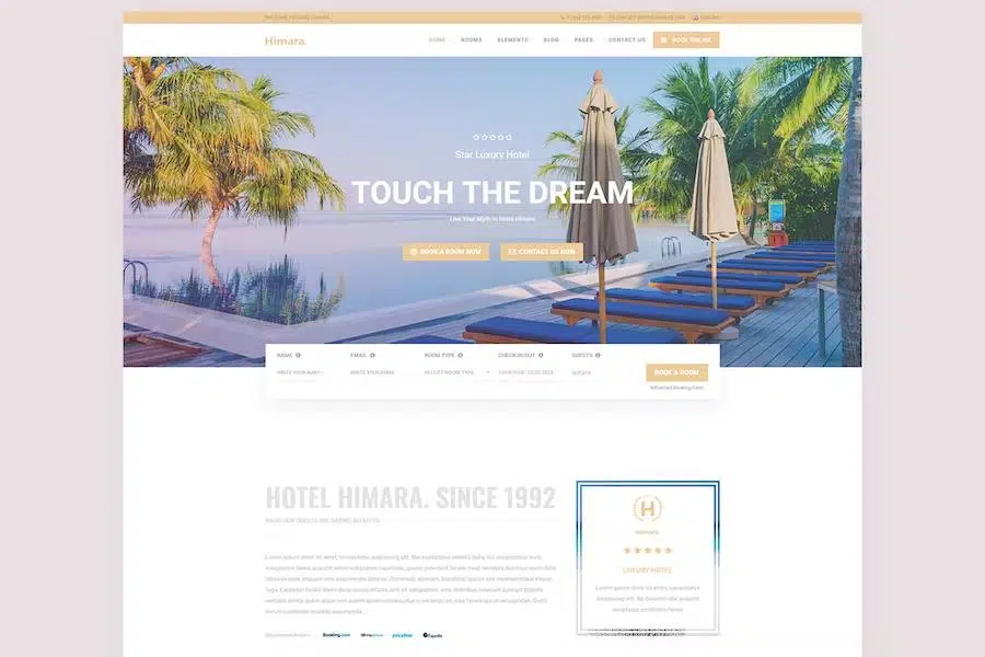 Himara Hotel Booking Template