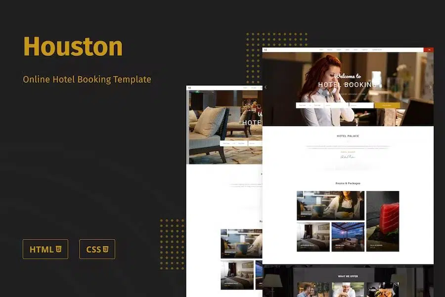 Houston – Online Hotel Booking Template