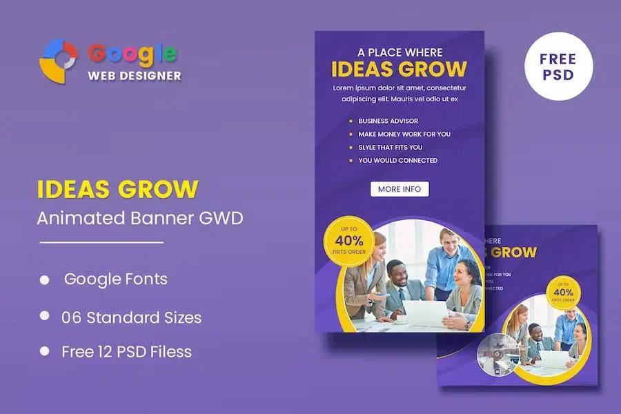 Ideas Growth Animated Banner Google Web Designer