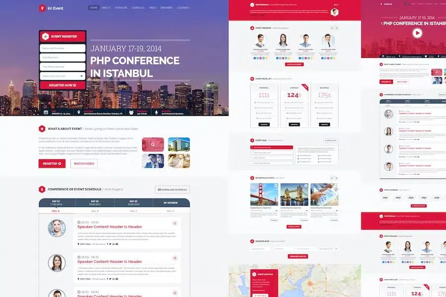 imEvent – Conference Landing Page HTML Template