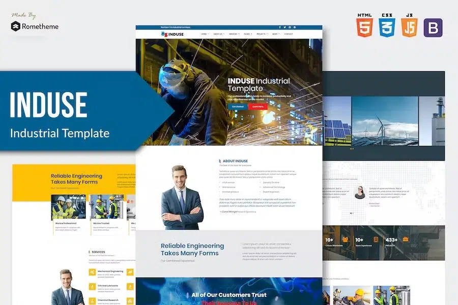 INDUSE – Industrial Services HTML Template