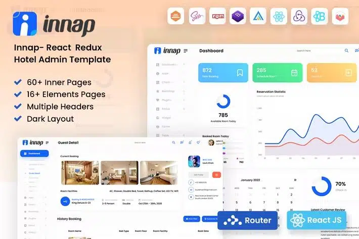 Innap : React Redux Hotel Admin Template