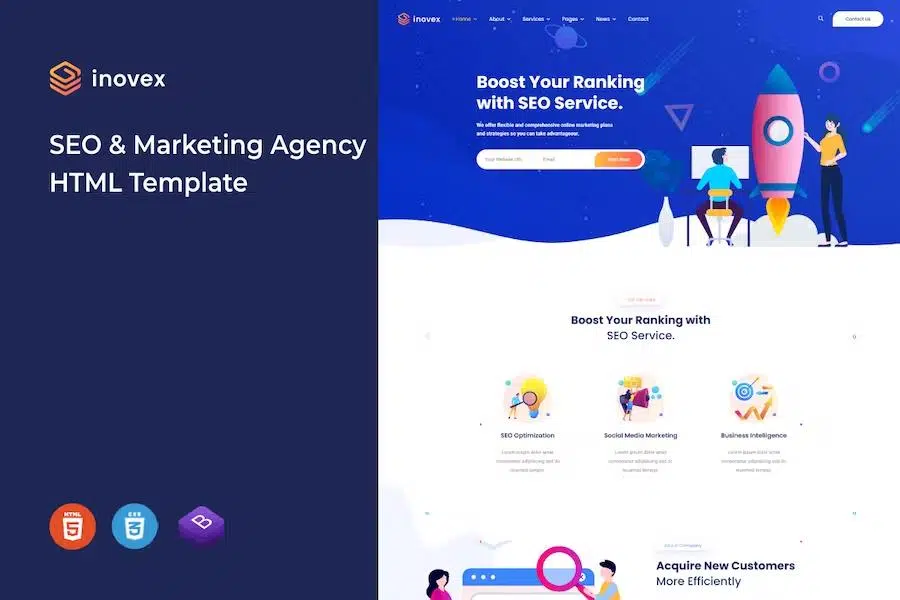 Inovex – SEO & Marketing Agency HTML Template