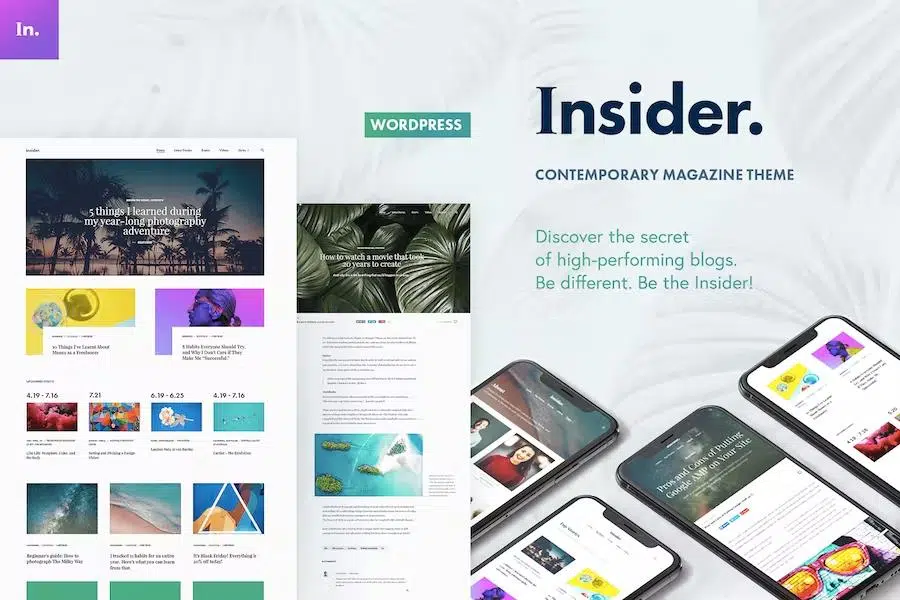 Insider – Contemporary Magazine and Blogging Theme