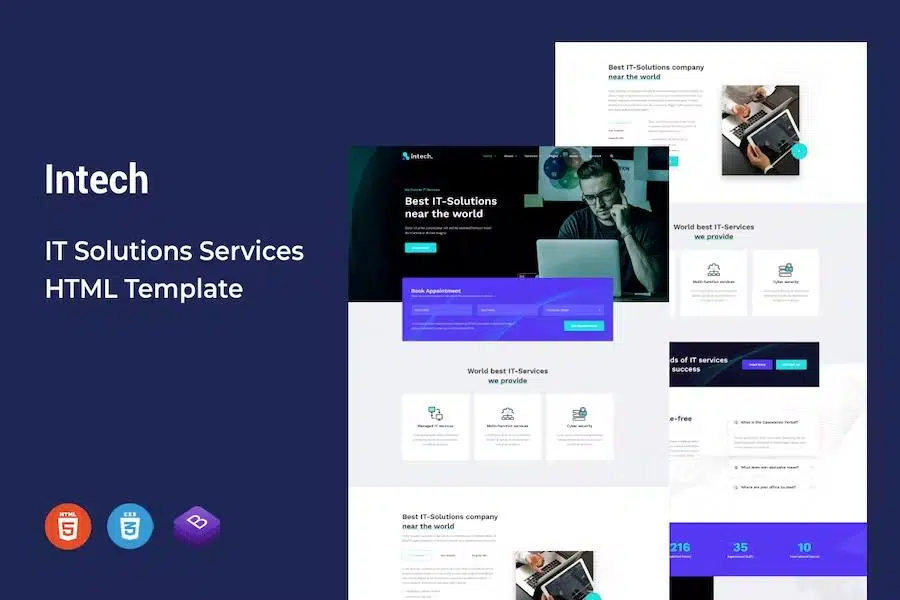 Intech – IT Solutions and Services Company Template