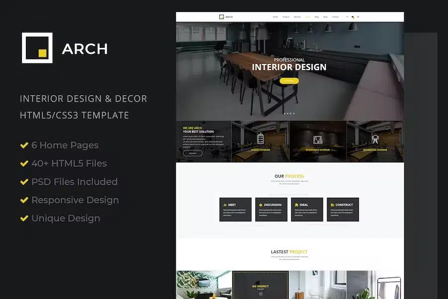 Arch – Interior Design and Decor HTML5 Template