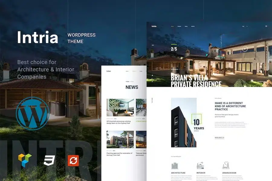 Intria – Architecture and Interior WordPress Theme