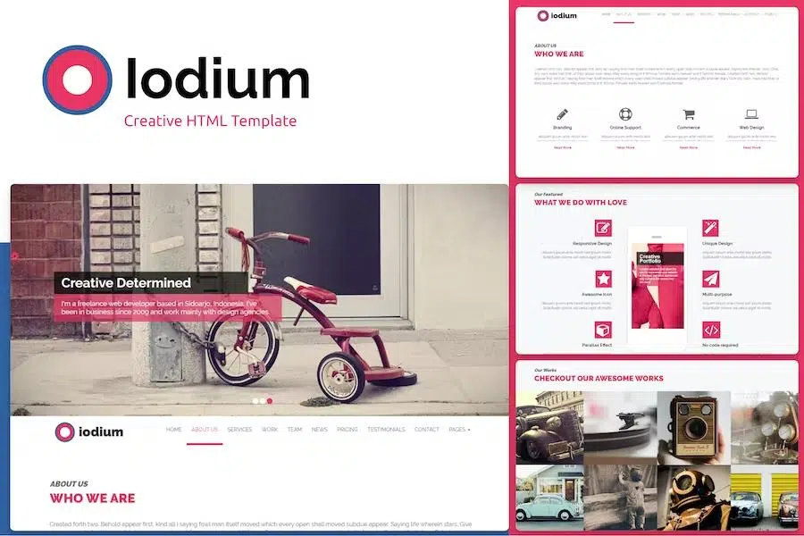 Iodium- Minimal Onepage Personal Portofolio