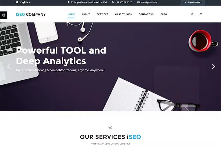 iSeo, Digital Marketing, Social Media HTML Template