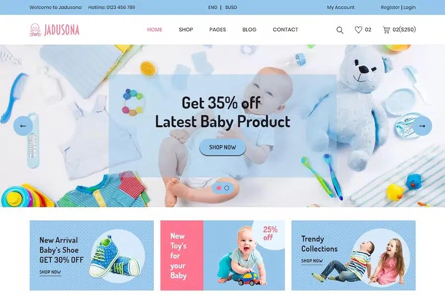 Jadusona – Baby Shop HTML Template