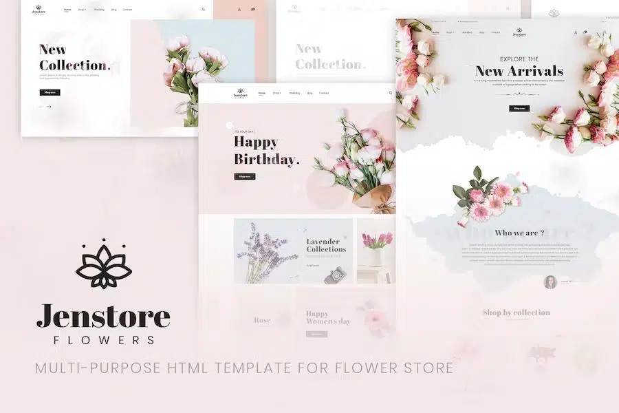 JenStore – Multi-Purpose HTML Template for Flower Store