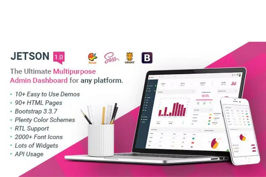 Jetson – Multipurpose Bootstrap Admin Dashboard Template + UI Kit