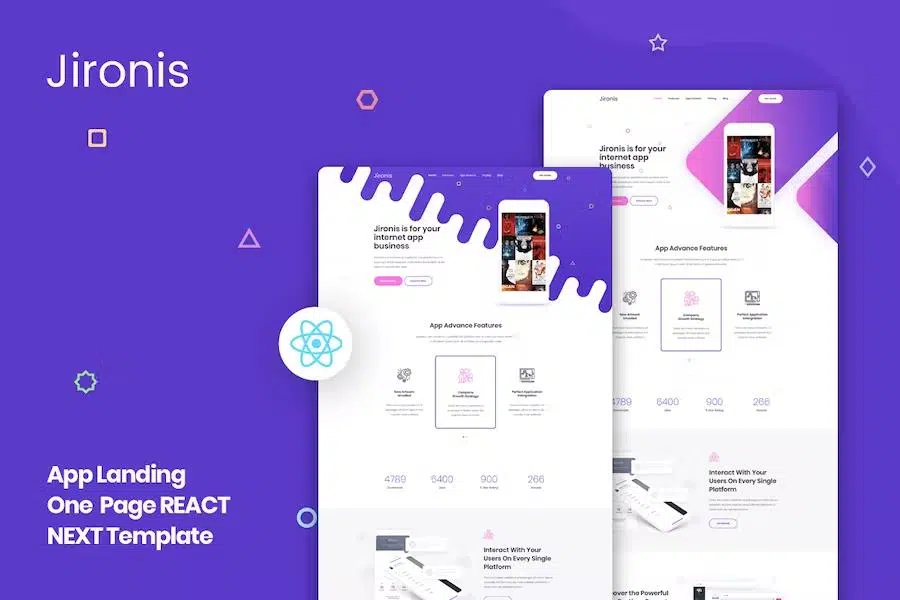 Jironis – React Next App Landing Page Template