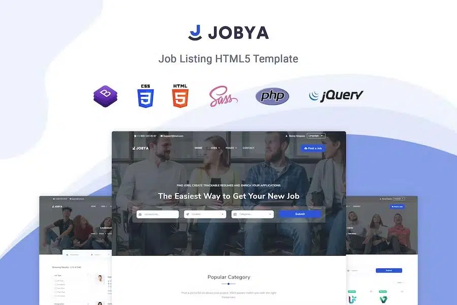 Jobya – Job Board & Job Listing HTML5 Template