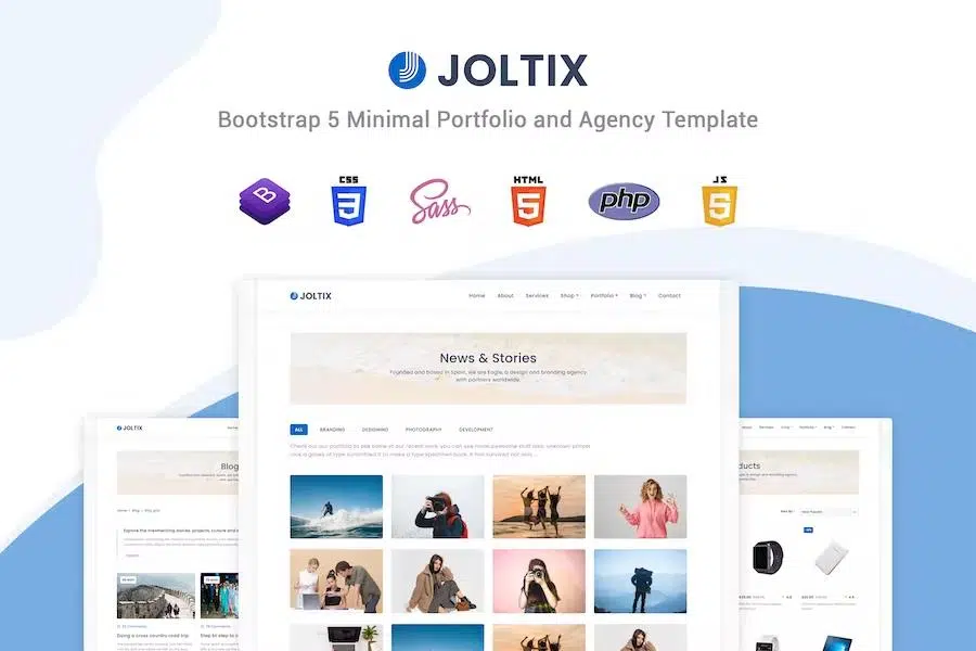 Joltix – Bootstrap 5 Minimal Portfolio and Agency Template