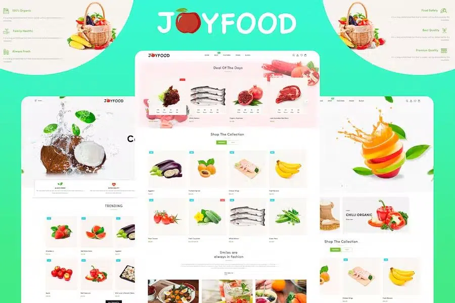 JoyFood – Grocery, Supermarket Organic Food Fruit Vegetables eCommerce Shopify Theme