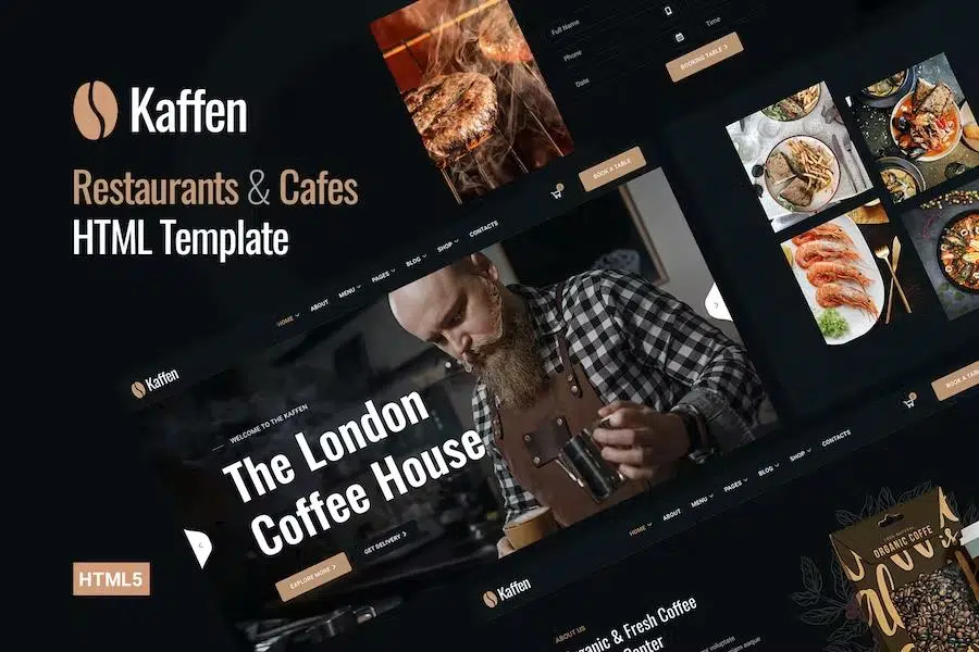 Kaffen – Restaurant HTML Template