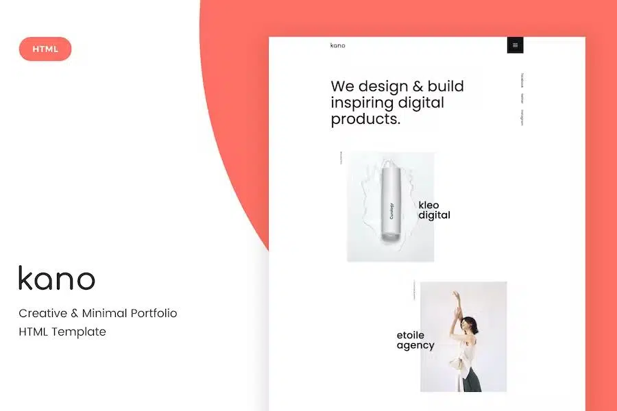 Kano – Creative & Minimal Portfolio HTML Template