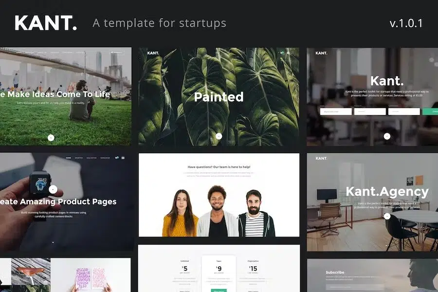 Kant – A Multipurpose Template For Startups And Freelancers