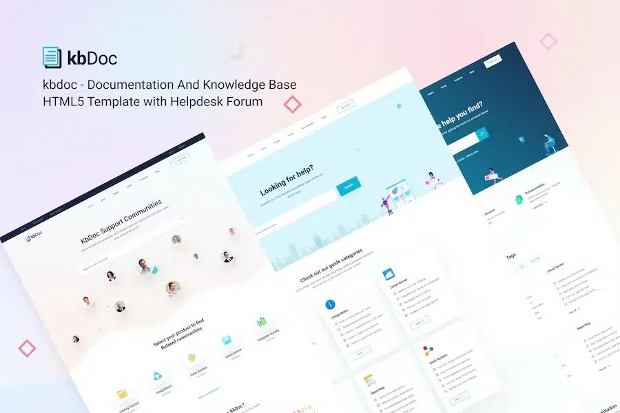 kbdoc – Documentation And Knowledge Base HTML5 Template with Helpdesk Forum