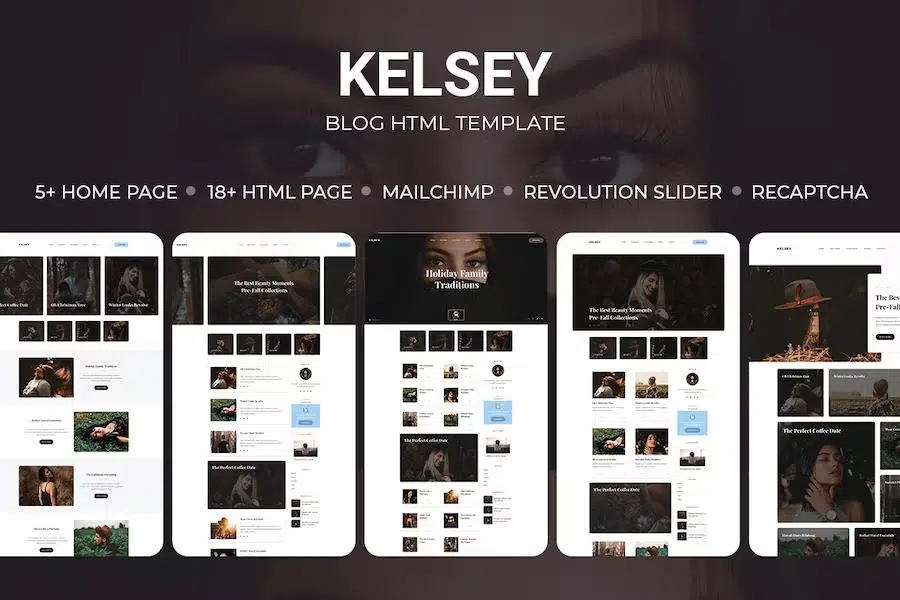 Kelsey – Creative Personal Blog HTML Template