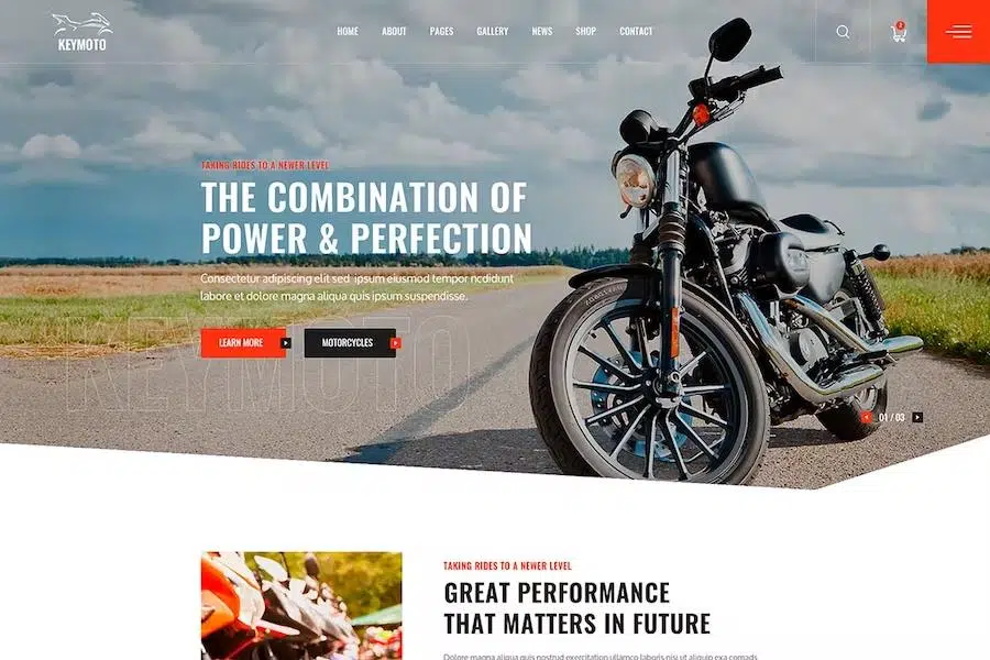 Keymoto – Motorcycle HTML Template