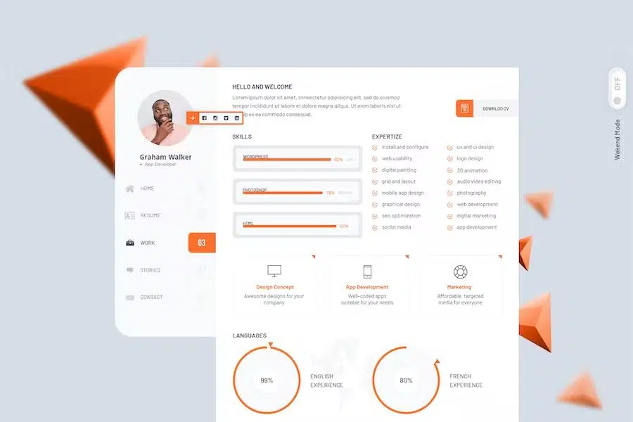 Kijat – CV & Resume WordPress Theme