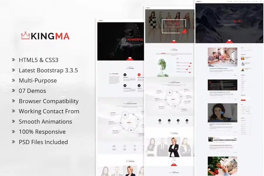 KingMa – Creative Business Onepage HTML Template