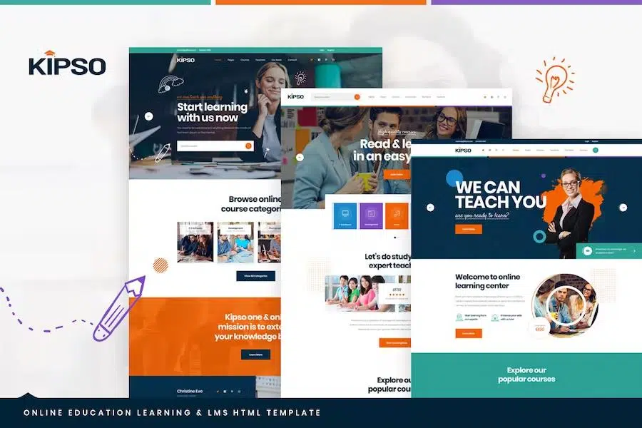 Kipso – Online Education Learning & LMS HTML Template