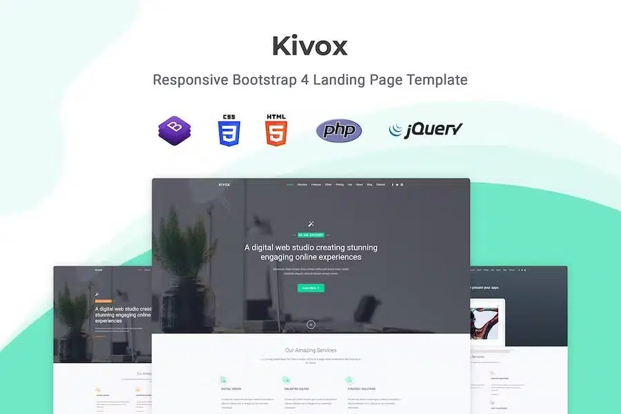 Kivox – Landing Page Template