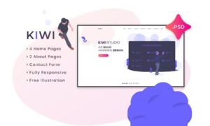 Kiwi – Creative One Page PSD Template