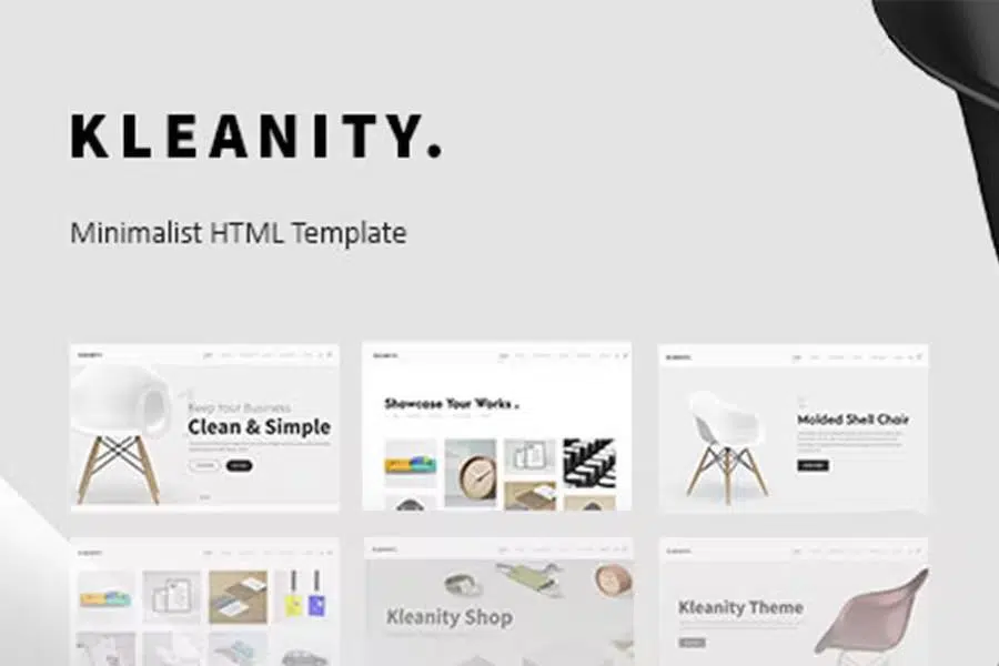 Kleanity – Minimalist HTML Template Creative Portfolio