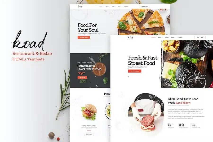 Koad – Restaurant & Bistro HTML Template