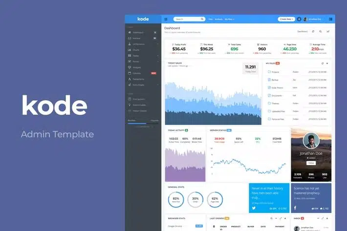 Kode – Responsive Admin Dashboard Template