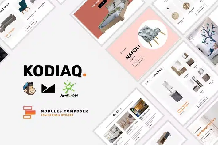 Kodiaq – E-commerce Responsive Email Template with MailChimp Editor, StampReady & Online Builder