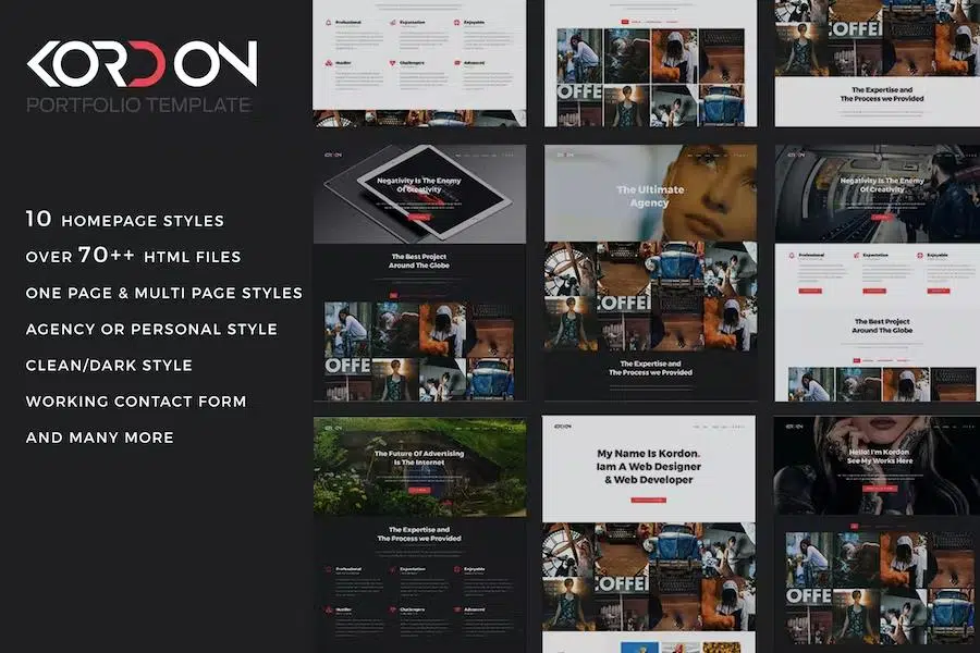 Kordon – Responsive One & Multi Page Portfolio Template