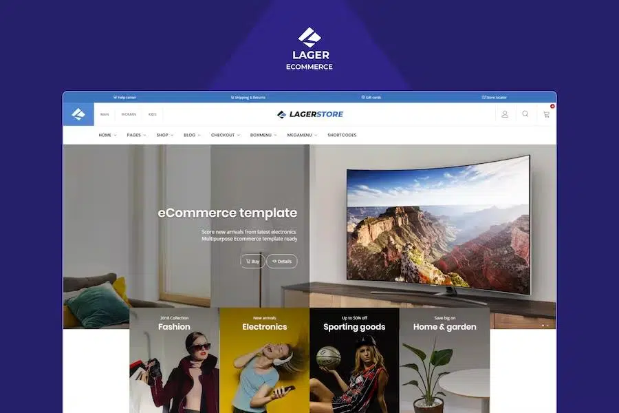 Lager – eCommerce HTML Template