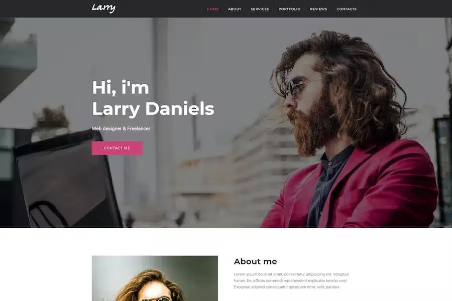 Larry. – Personal Onepage WordPress Theme