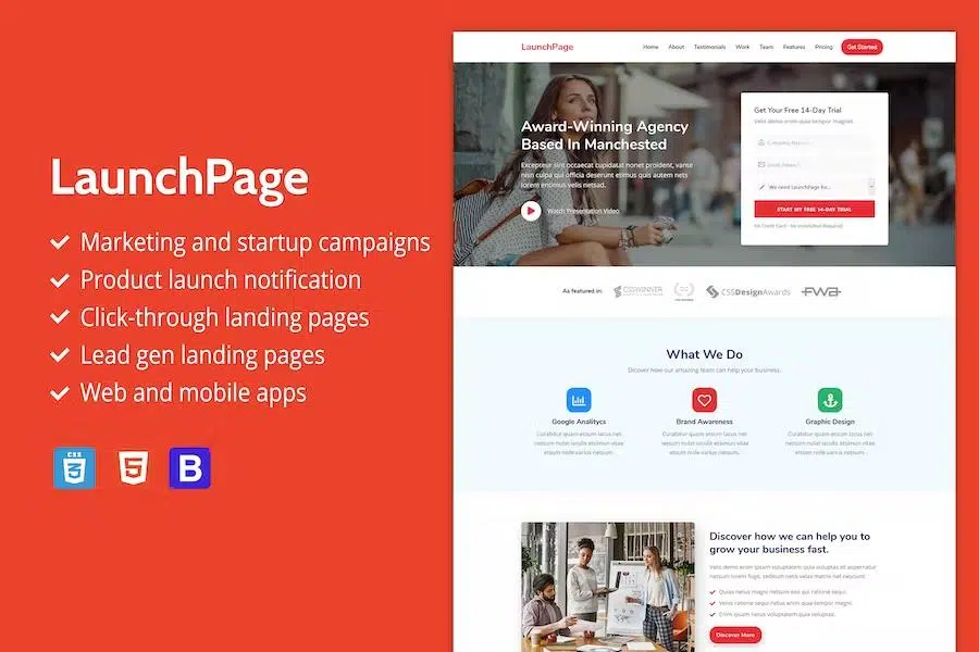 LaunchPage – Premium HTML Landing Page Template